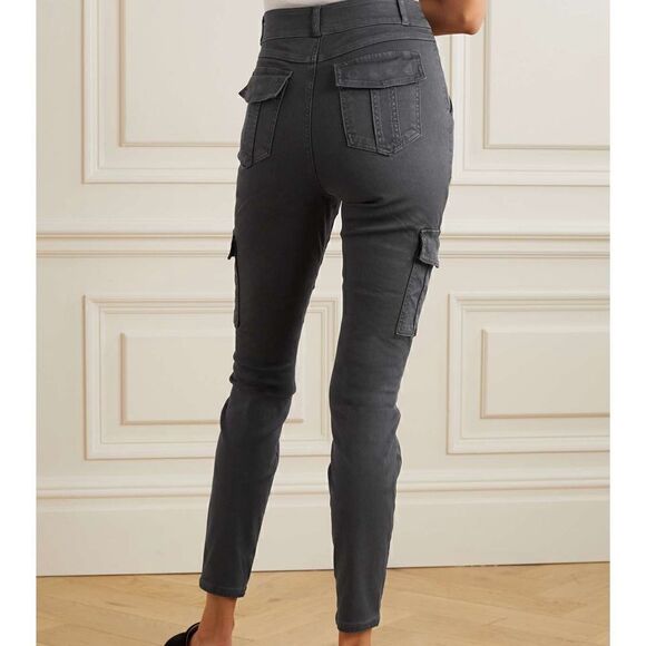 Spanx stretch twill ankle cargo pants in washed black XS - Picture 3 of 5